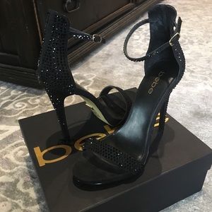 Bebe satinne crystal sandal